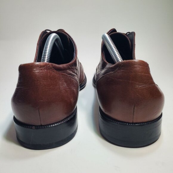 BOSS Hugo Boss Mens Merlot Leather Almond Toe Lace Up Oxford Dress Shoe Italy 10 - Picture 5 of 9